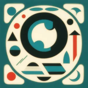 Shiny orange circle button icon with reflection