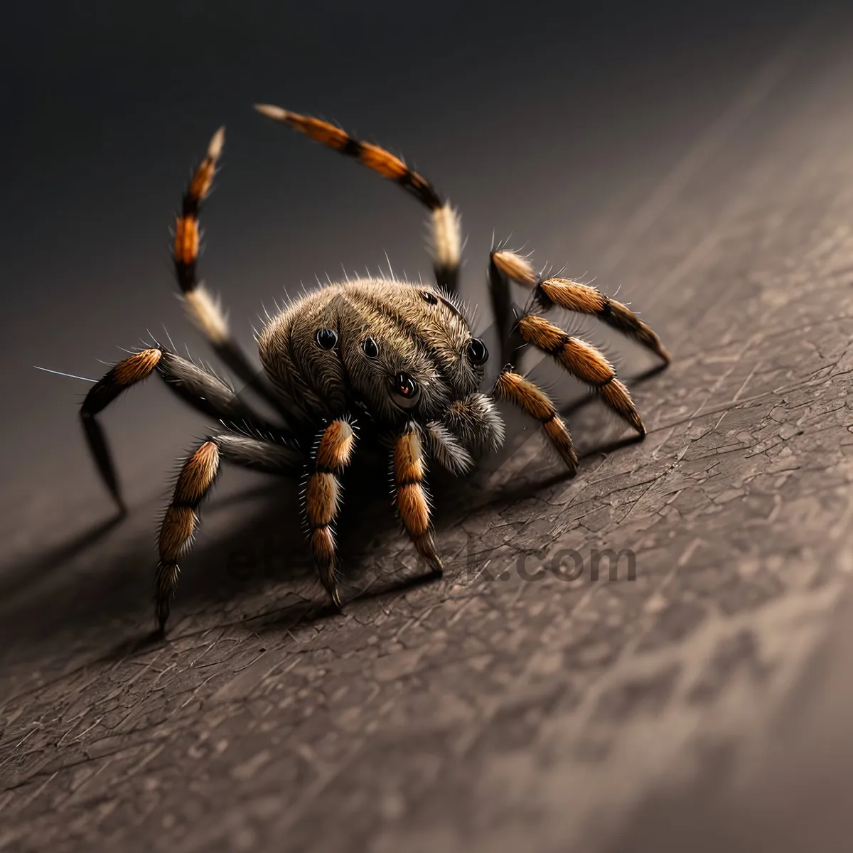 Picture of Creepy Garden Spider: Close-Up of Scary Arachnid