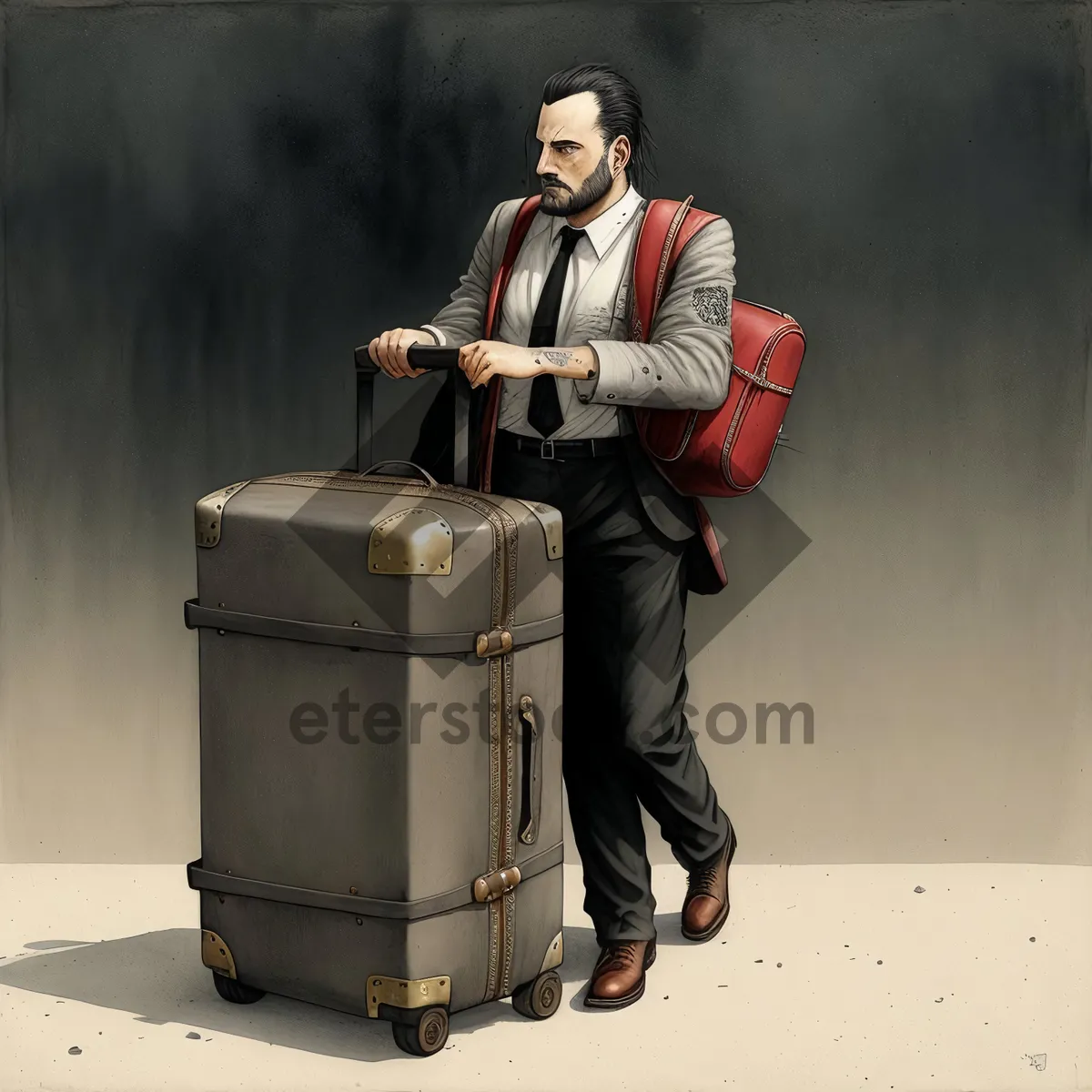 Picture of Professional Accordion Player in Business Suit