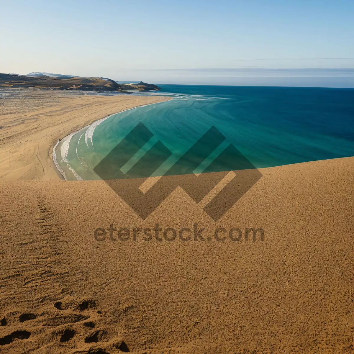 Picture of Tropical Paradise: Sun-kissed Waves on Sandy Beach