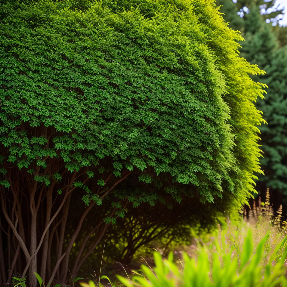 Picture of Vibrant Summer Landscape with Lush Vascular Plants