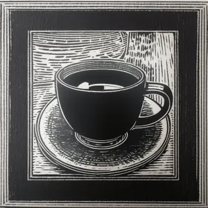 Morning Cup of Java on Saucer