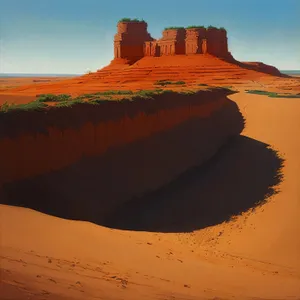 Majestic Sunset Over Southwest Desert Landscape