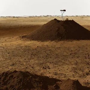 Desert Knoll Skyline: Protected Roof Amidst Sand Dunes