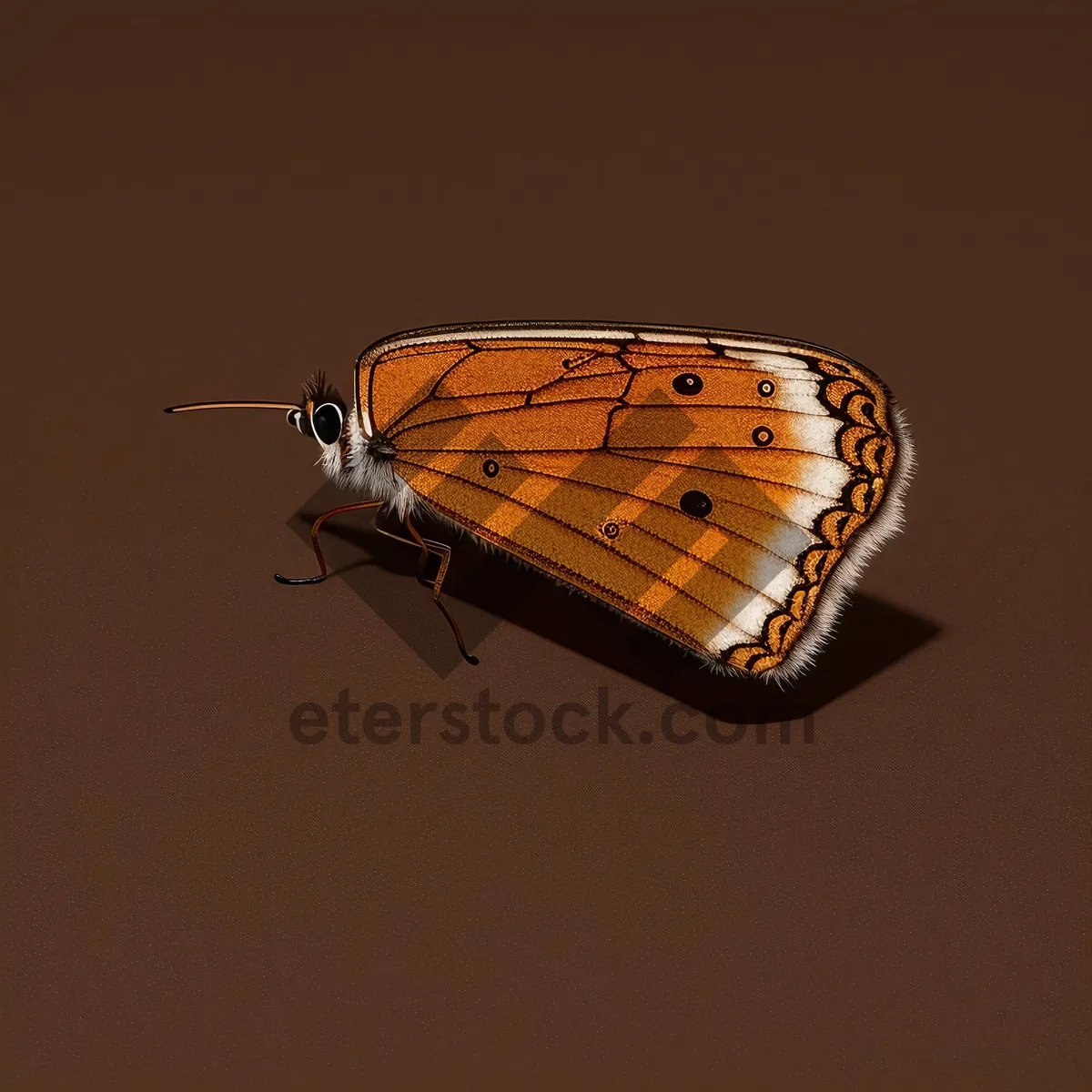 Picture of Orange Butterfly on Pink Primrose Blossom in Meadow