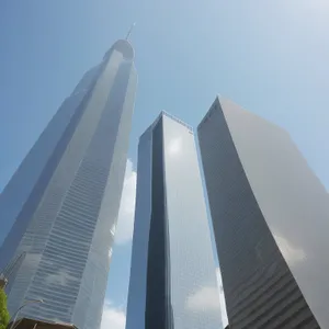 Urban Skyscraper in Modern Downtown Cityscape