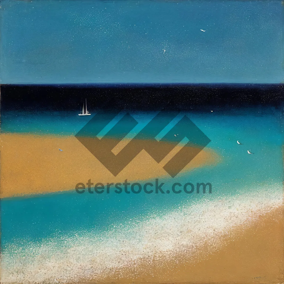 Picture of Turquoise Waves in Sunny Paradise