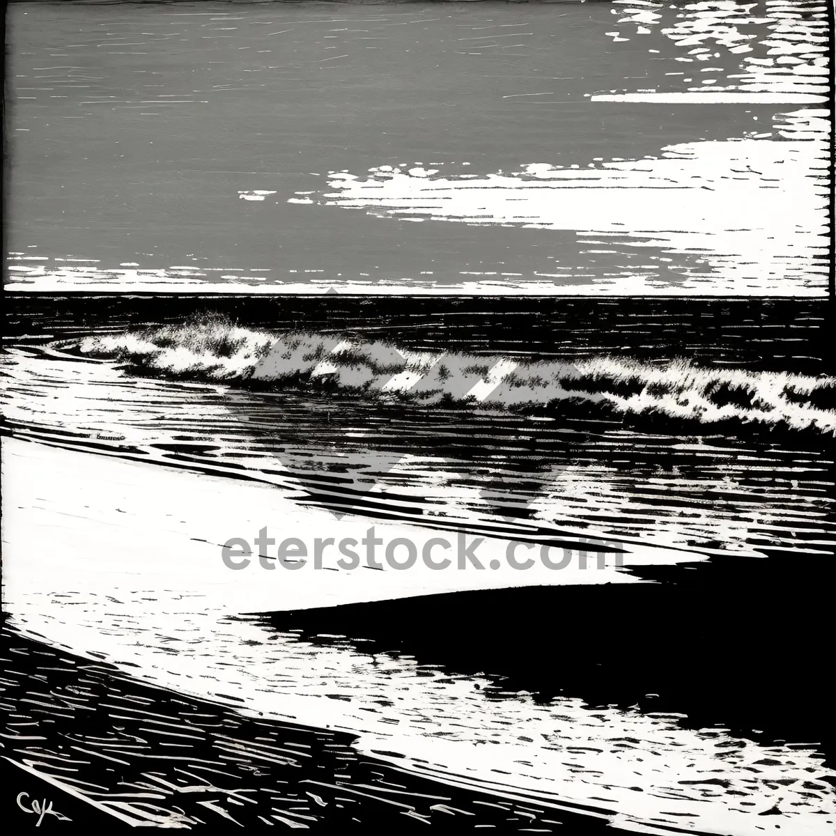 Picture of Sunset Serenity by the Shoreline