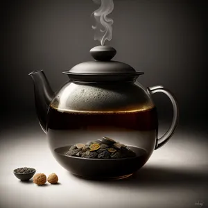 Traditional Ceramic Teapot with Handle, Perfect for Hot Beverage