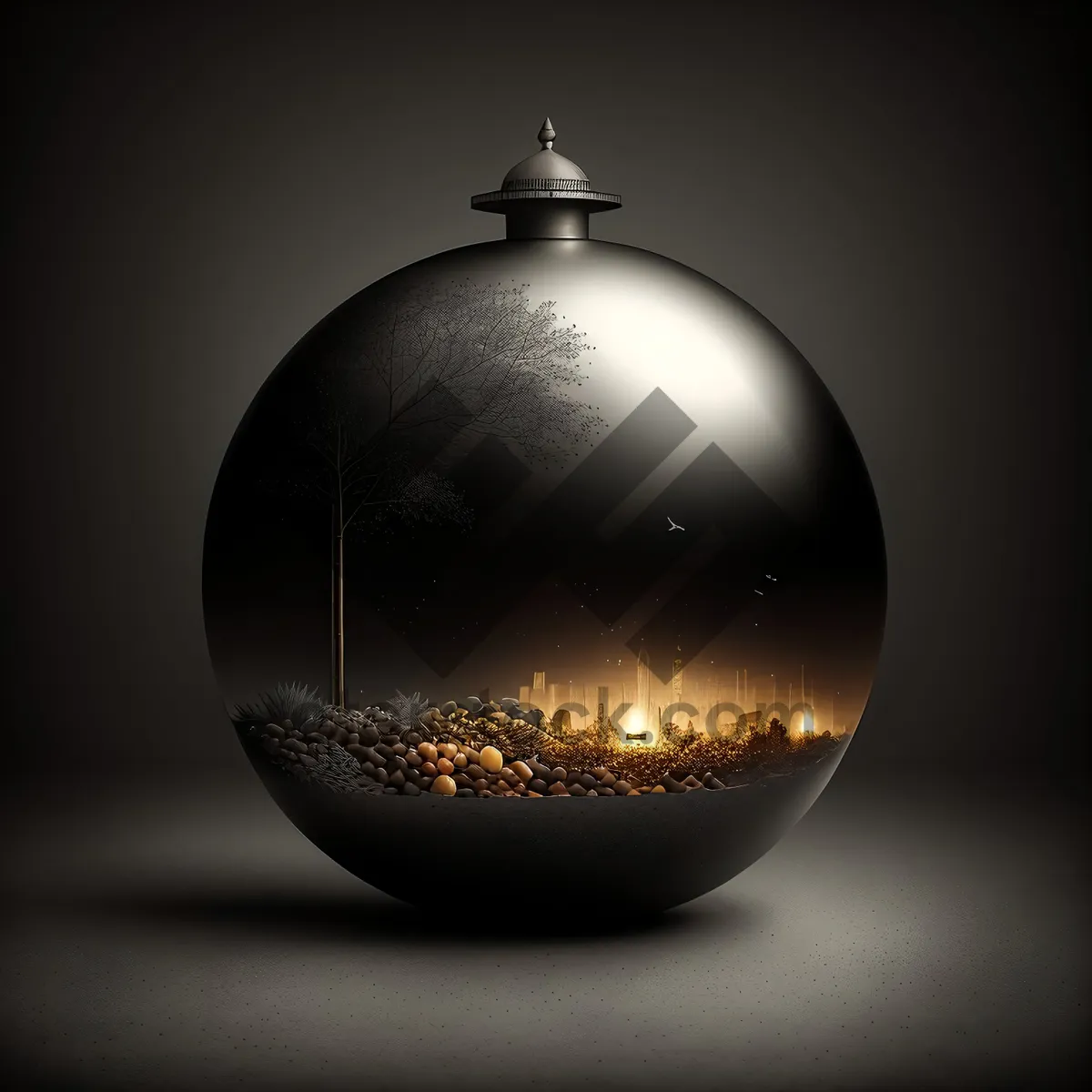 Picture of Festive Winter Glass Ball Decoration