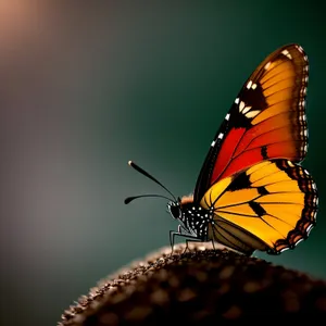 Vibrant Monarch Butterfly in Colorful Garden