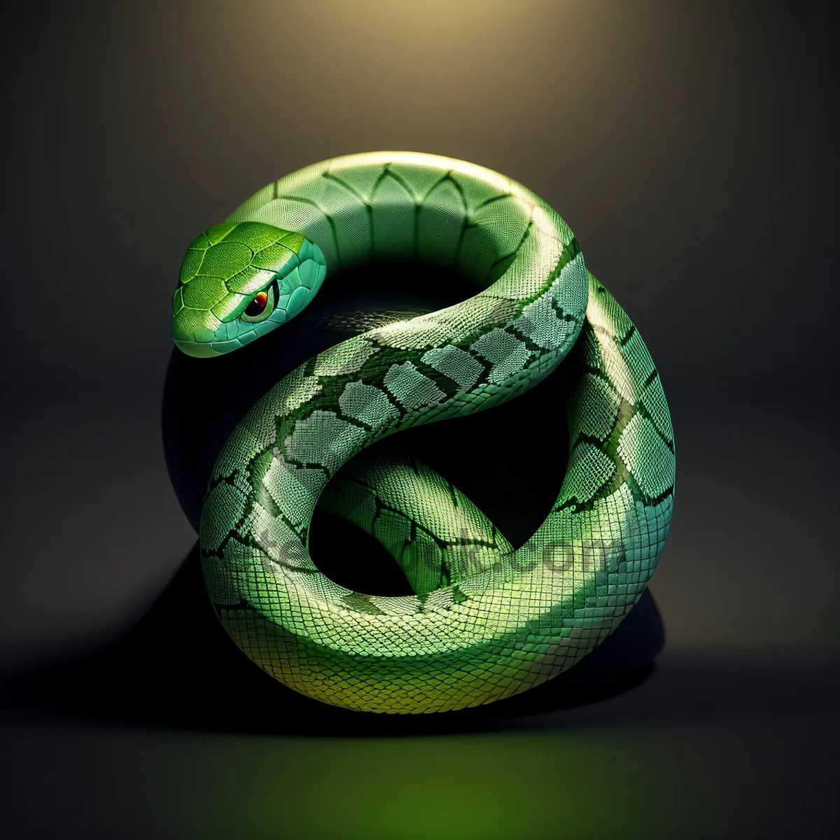 Picture of Night Serpent Slithering through the Green Vine