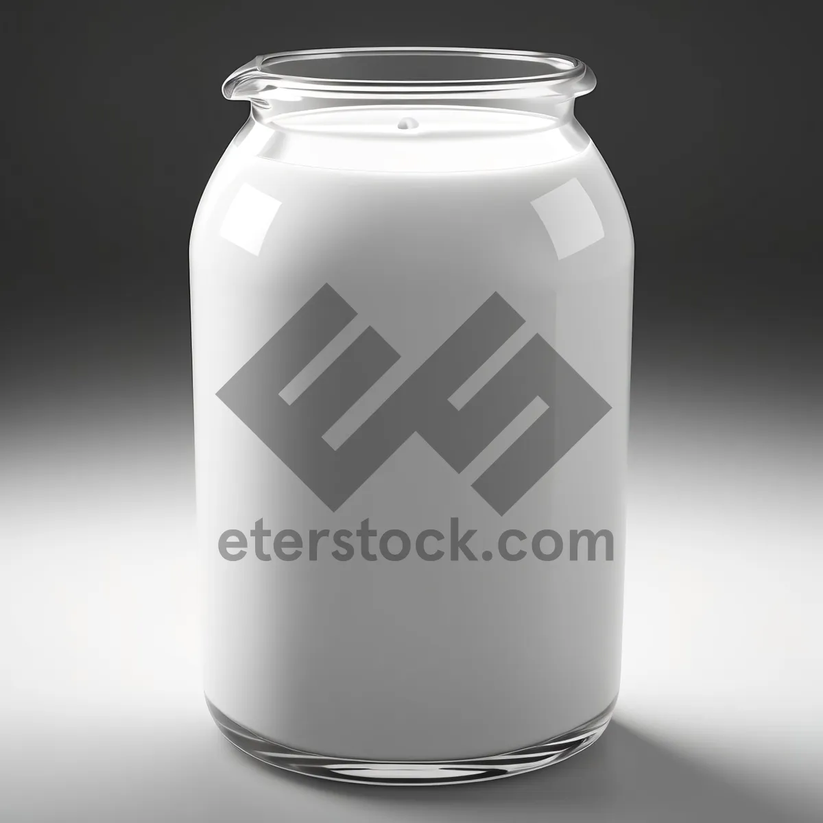 Picture of Translucent Glass Jar with Nutritious Milk