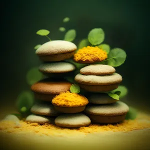 Zen Stack of Healing Stones for Wellness Therapy