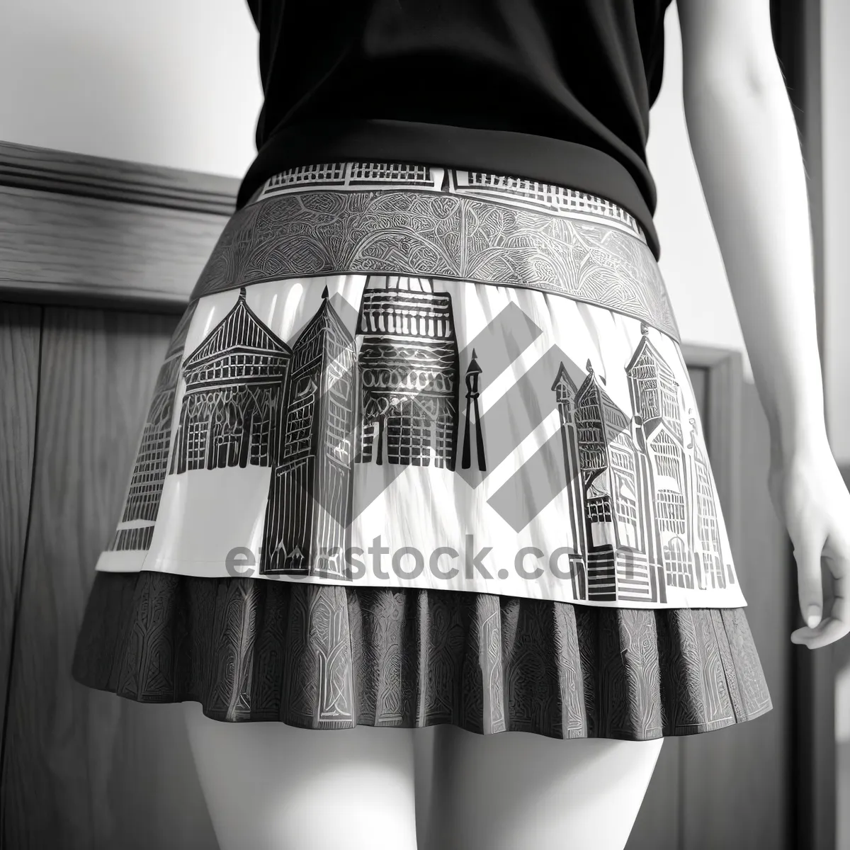 Picture of Stylish Lady in Attractive Miniskirt Fashion
