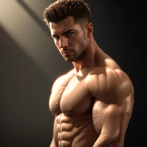 Powerful and Fit: Muscular Male Bodybuilder Poses