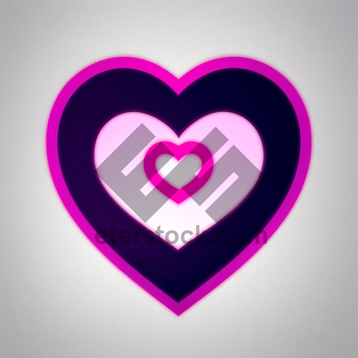 Picture of Romantic Love Symbol - Pink Heart Icon Design