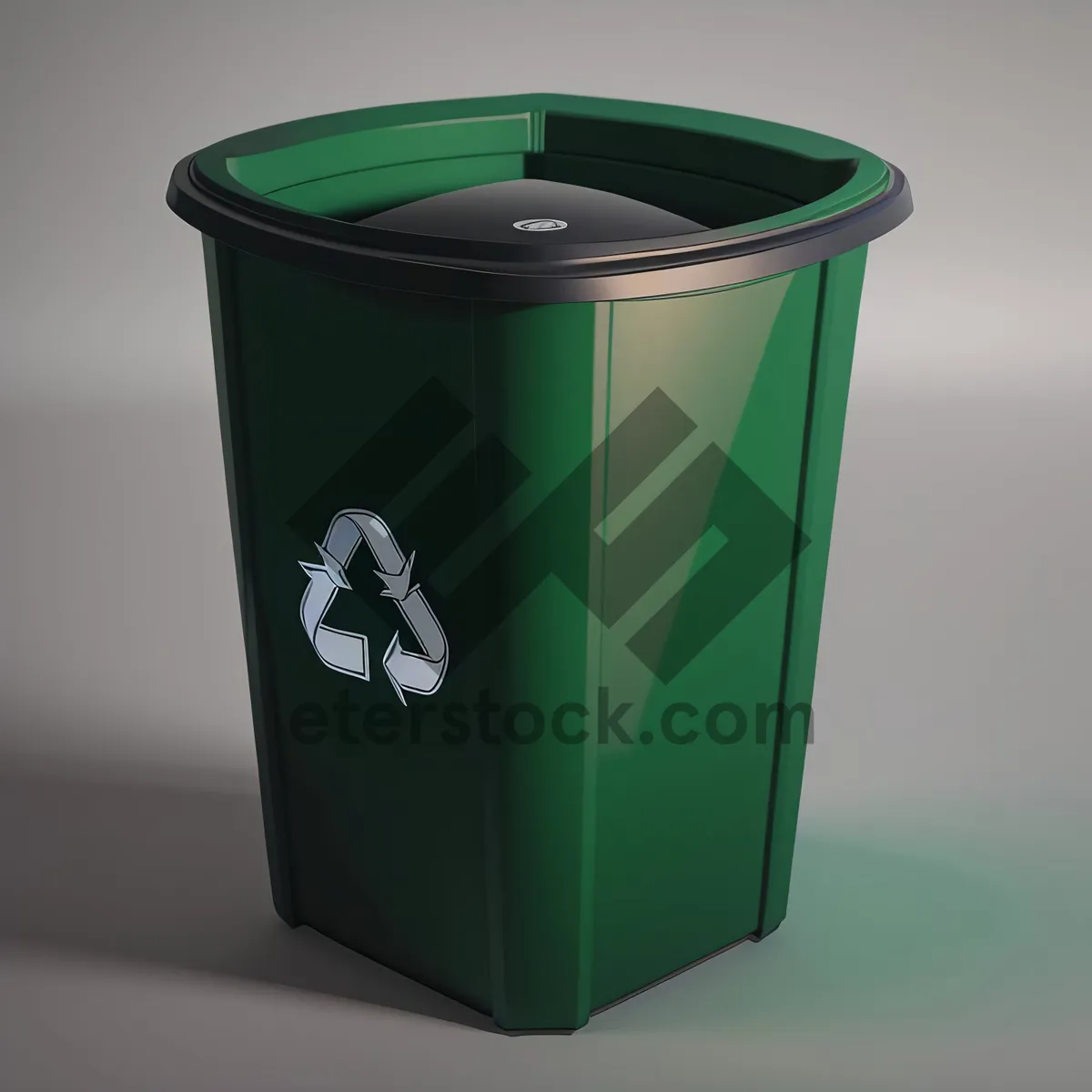 Picture of Plastic Garbage Bin Container Object