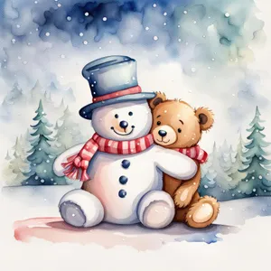 Cute snowman toy for winter celebration decoration