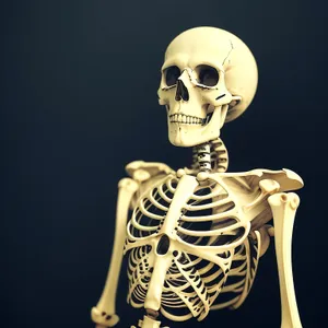 Spooky Pirate Skull Pose: Deathly 3D Skeleton