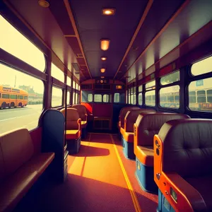 Modern Urban Car Interior with Empty Seating Area