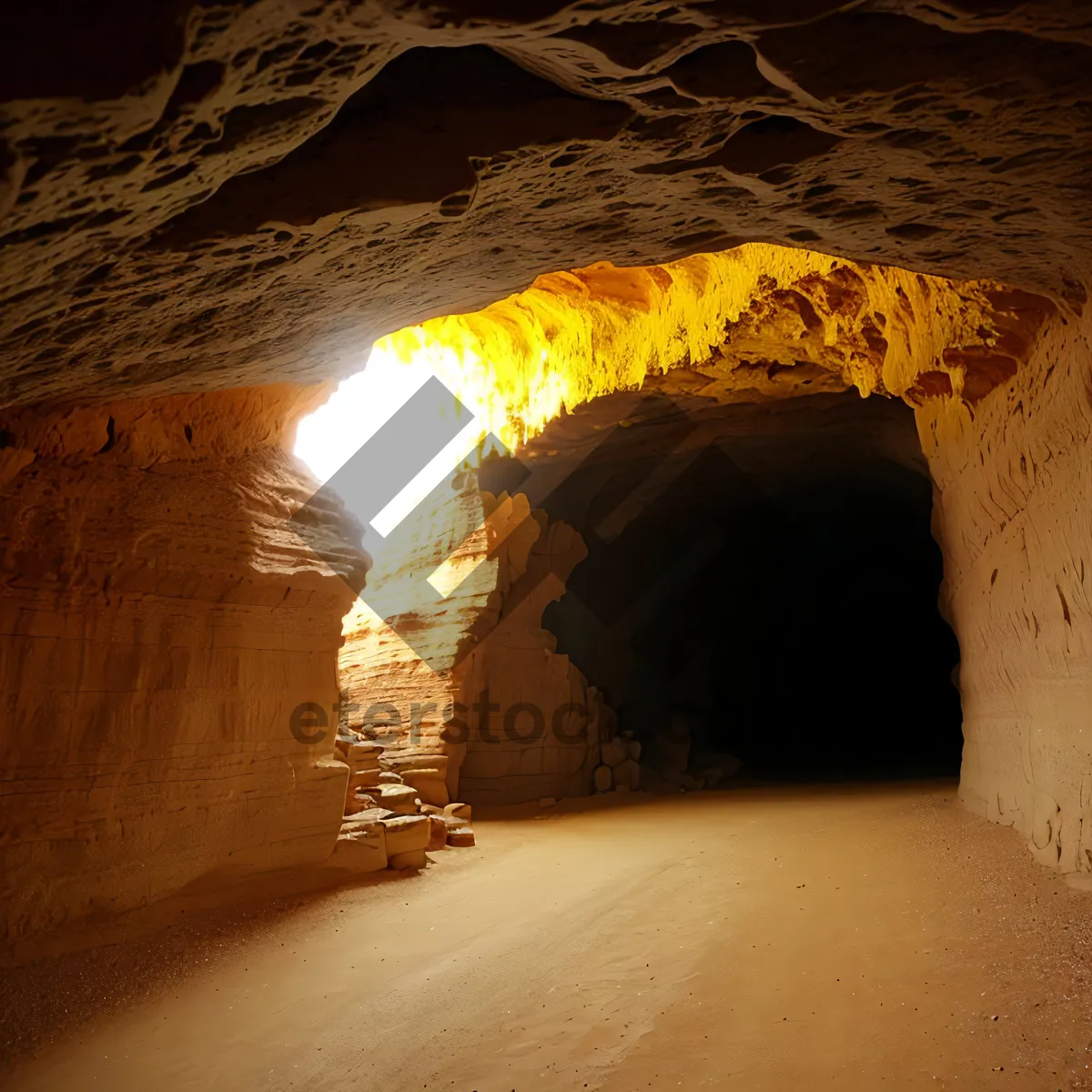 Picture of Timeless Passage: Ancient Stone Tunnel in Historic Basement