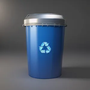 Plastic Cup in Ashcan: Trash Container for Liquid Waste