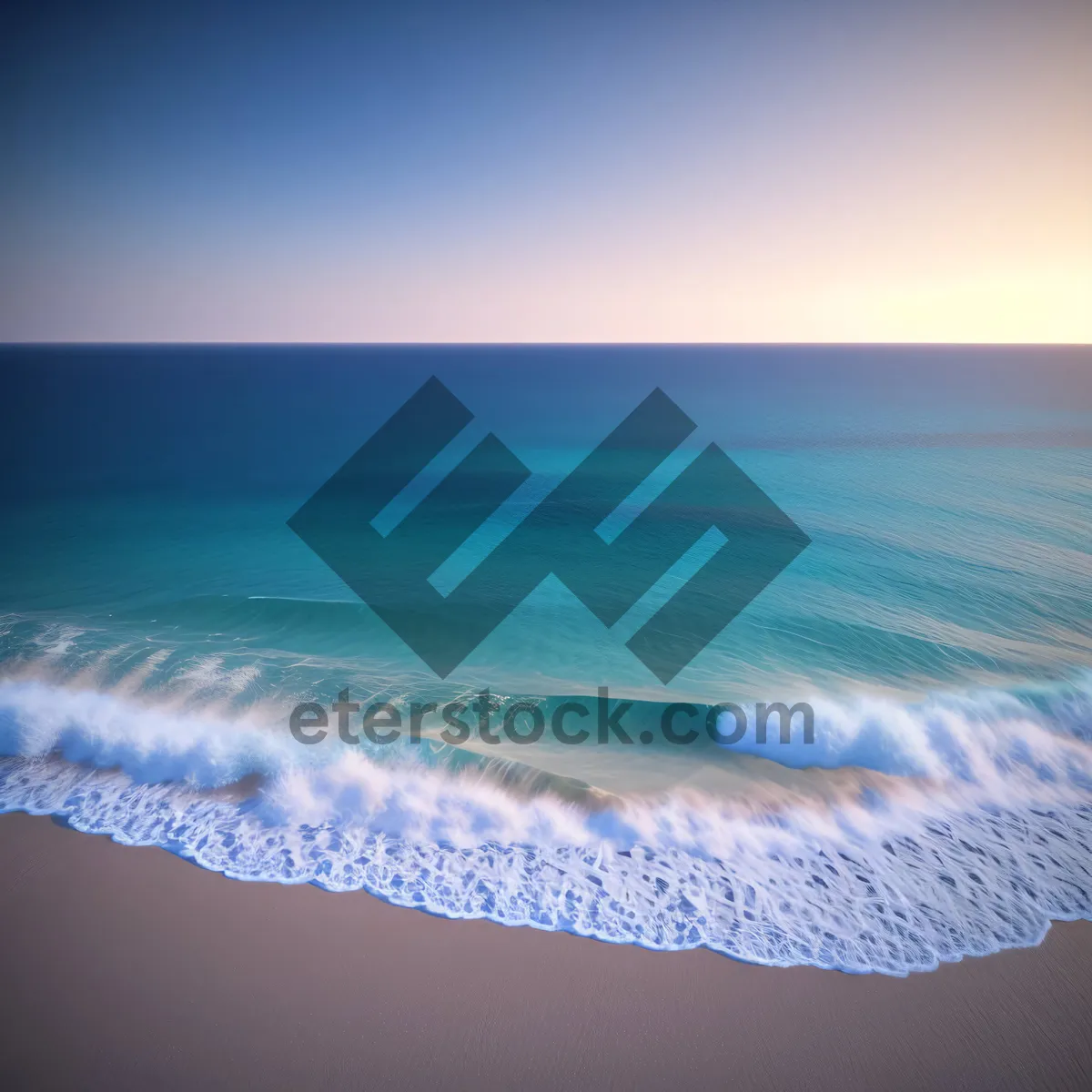 Picture of Serene Horizon: A Tranquil Seascape Under Clear Skies