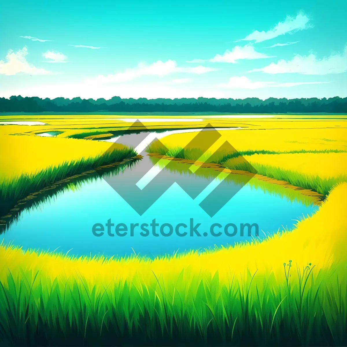 Picture of Sunset Reflection on Serene Lake