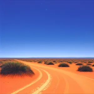 Sandy Horizon: Majestic Desert Dune Landscape under Clear Sky