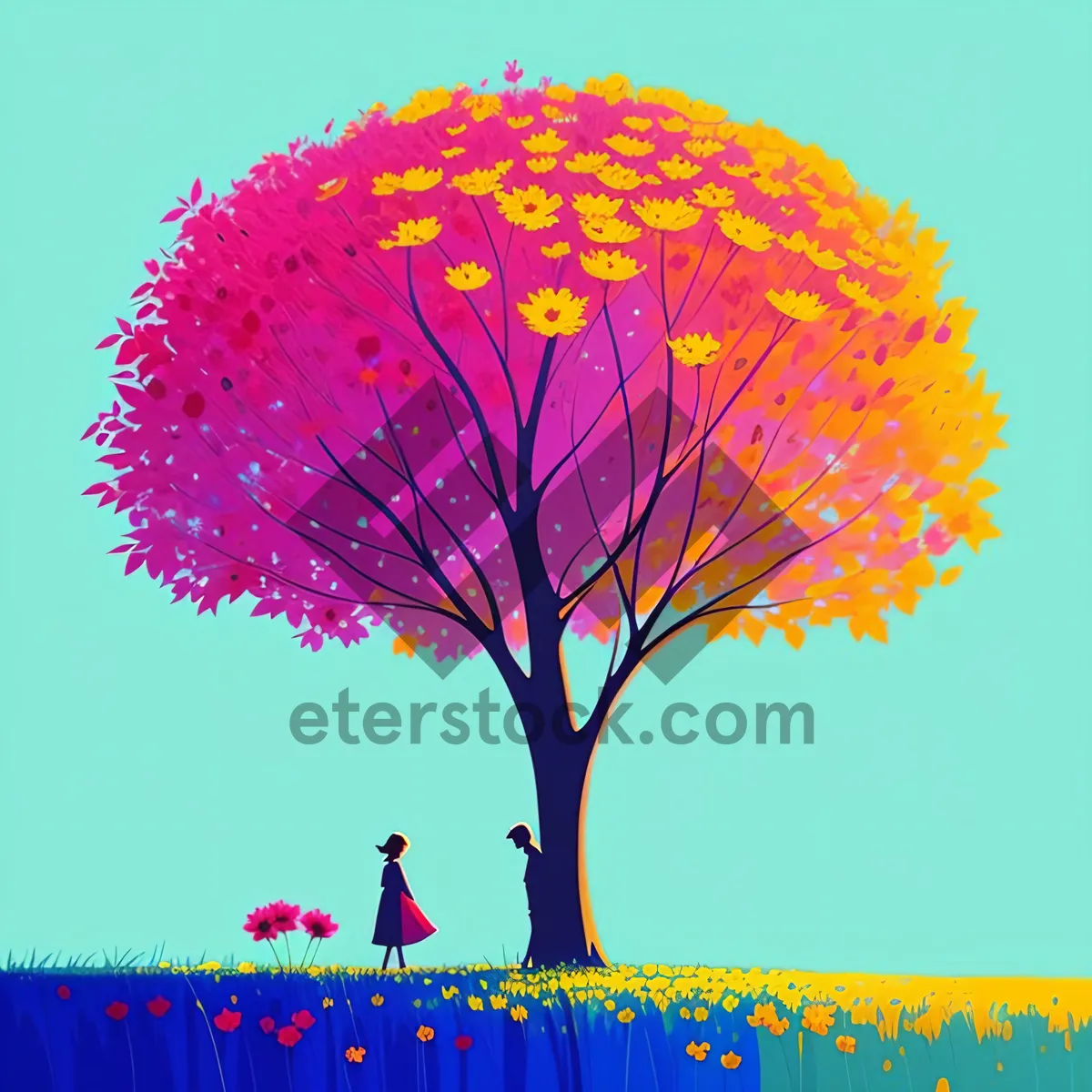 Picture of Seasonal Maple Leaf Branch Design