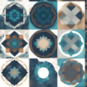 Geometric Gem Mosaic Tile Pattern Design