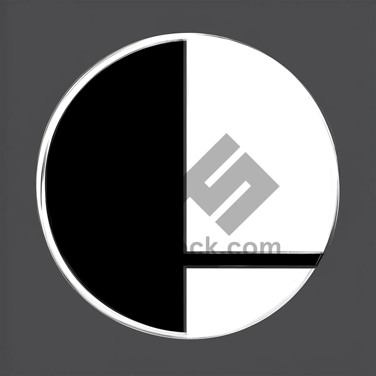 Shiny Black Round Graphic Button Icon