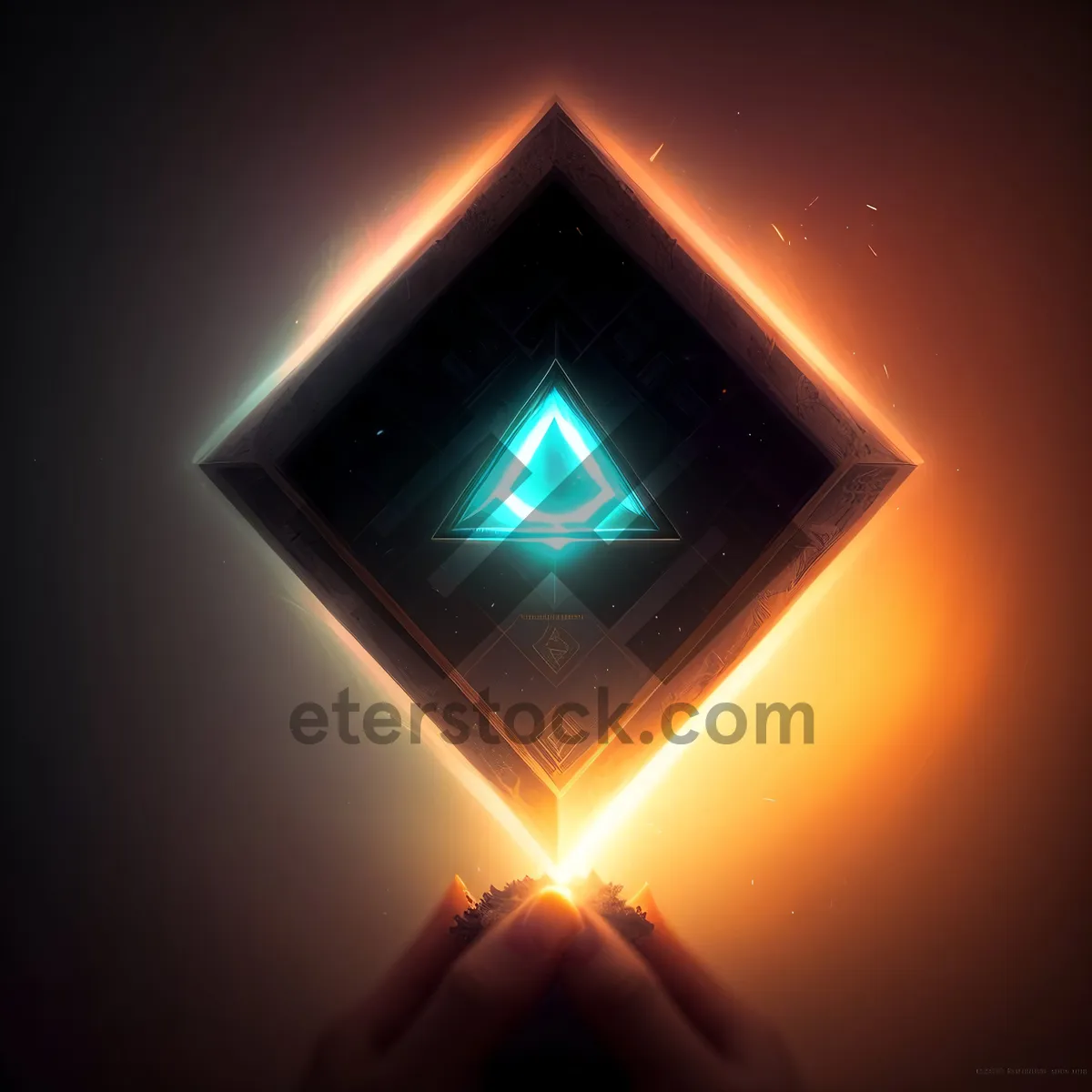 Picture of Shiny 3D Laser Icon Design - Light and Black