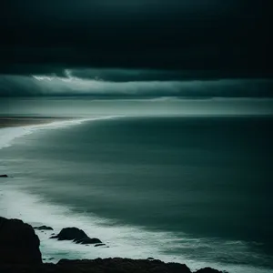 Sunset Waves at Seaside Cape
