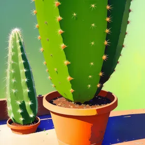 Succulent Spring: A Close-up of Cactus Flower in Aloe Pot