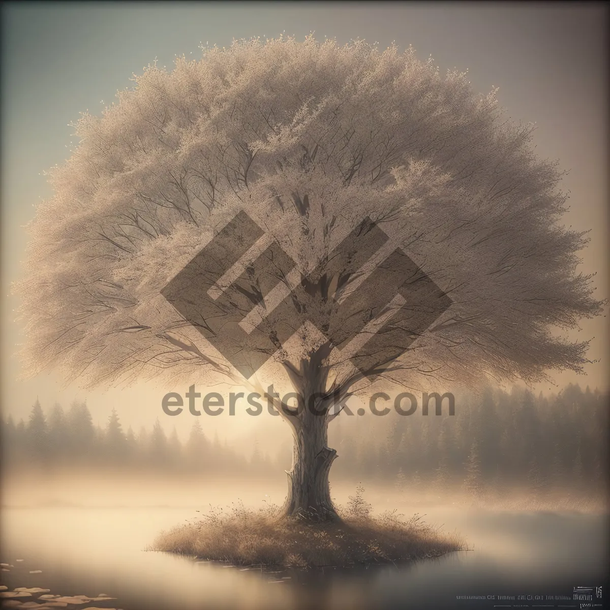 Picture of Frosty Winter Wonderland: Majestic Snow-Covered Forest