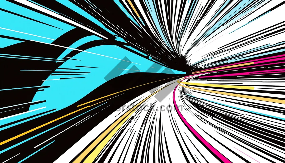 Picture of Abstract Light Speed Tunnel - Futuristic Graphic Design