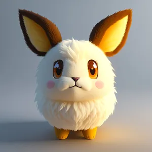 Fluffy Easter Bunny with Funny Egg