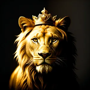 Regal Feline Majesty: Lion King's Wild Face