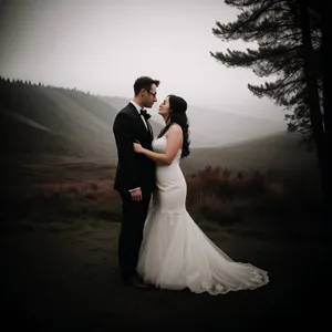 Joyful Wedding Couple Embracing Love and Happiness