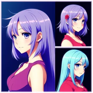 Moonlit Enchantress: Artistic Cartoon Charm