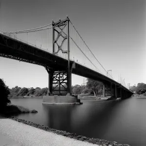 Golden Gate at Dusk: Majestic Suspension Bridge Overlooking Pacific