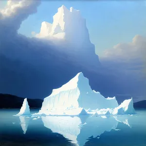 Majestic Glacier - A breathtaking wintry landscape.