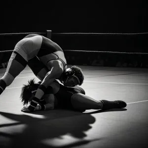 Sleek and Fit Female Dancing on Wrestling Mat