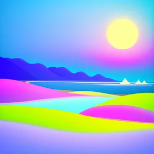 Vibrant Digital Art: Captivating Colorful Gradient Pattern