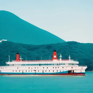 Luxury Cruise Liner at Sea