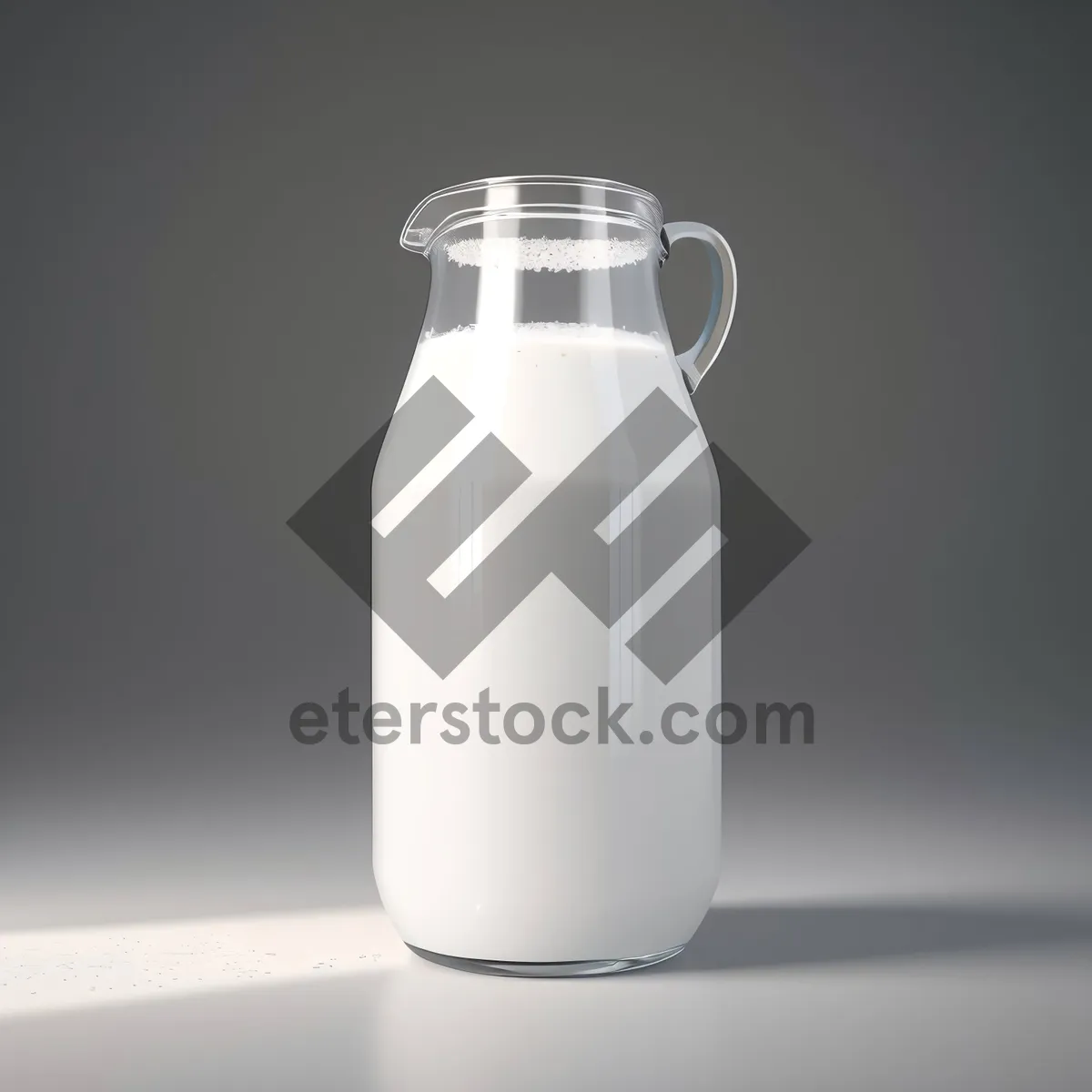 Picture of Refreshing Milk in Plastic Bottle: Healthy Dairy Drink