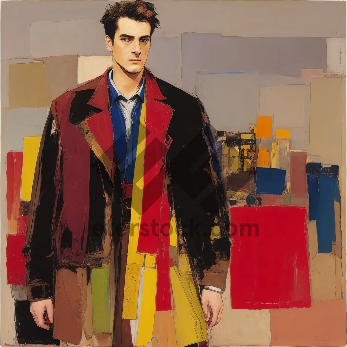 Picture of Smiling businessman in professional suit exuding success