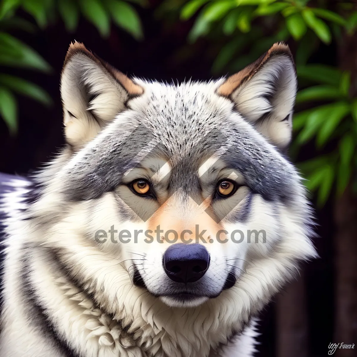 Picture of Cute Domestic Canine with Piercing Eyes